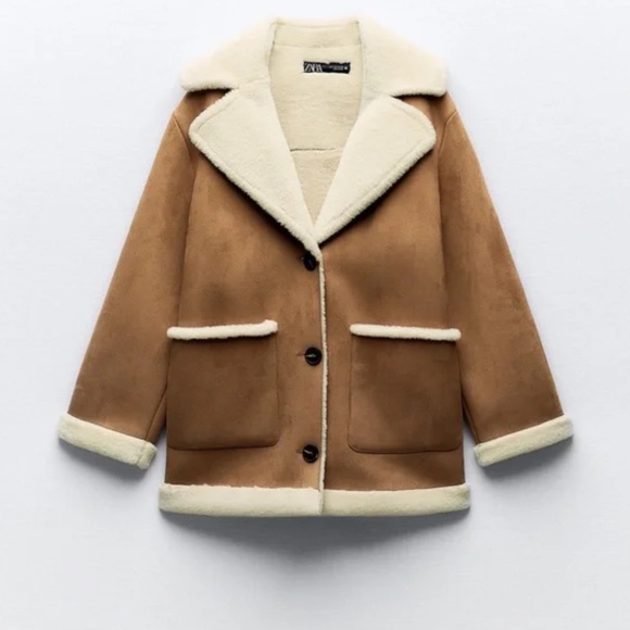 ZARA DOUBLE FACED COAT - Picture 2 of 9